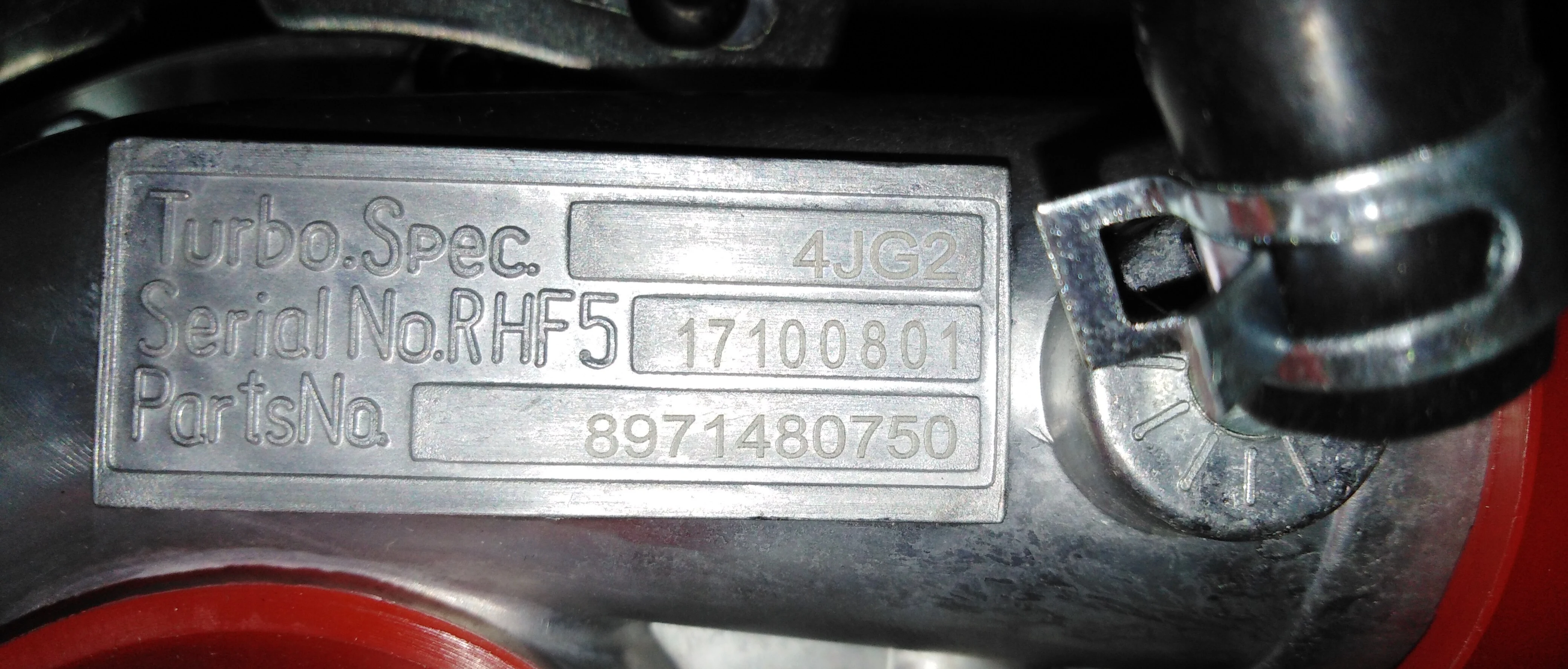 Турбина RHF5 (8971480750) для Isuzu 4JG2