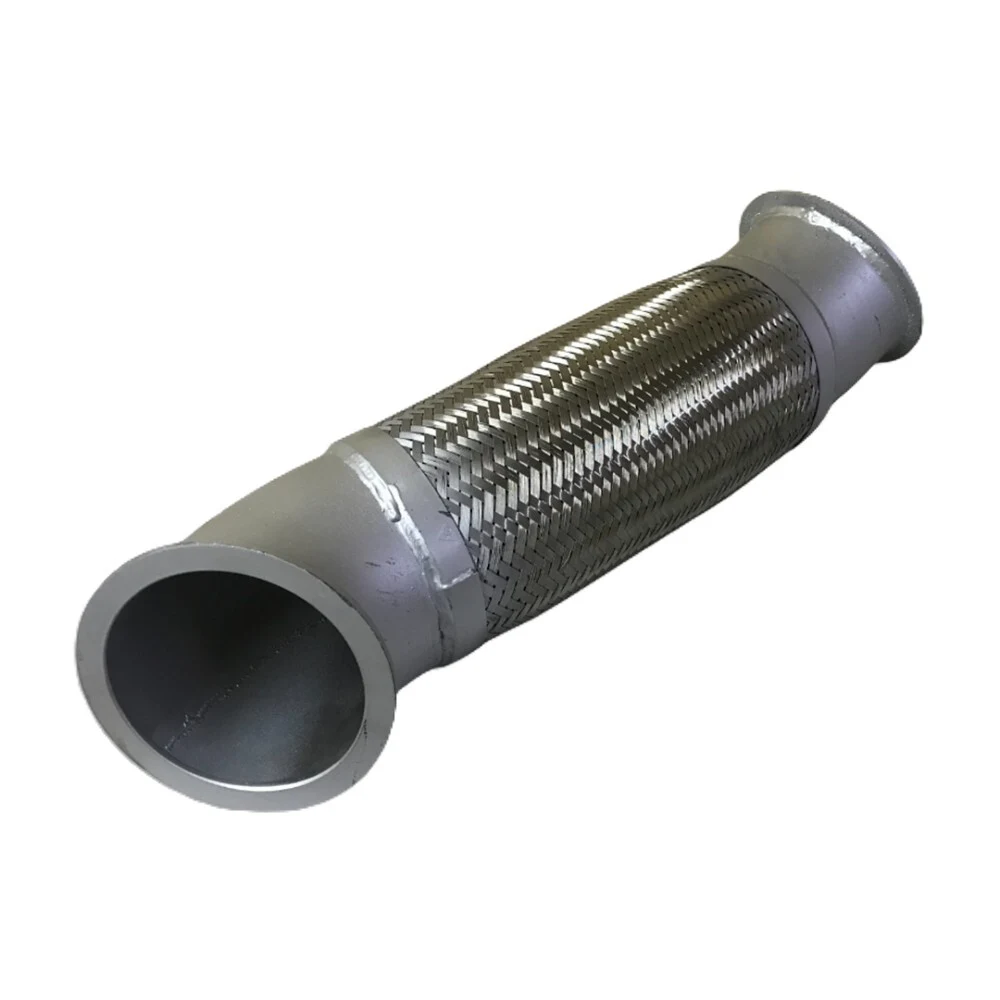 Гофра на глушитель F3000 L=440-580 (изгиб) D150 d120 (фланец = круг-круг)